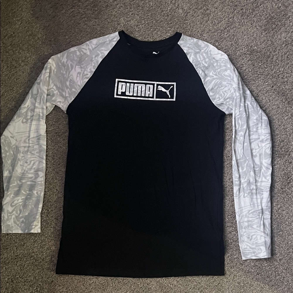 Puma Black and White Long Sleeve Shirt